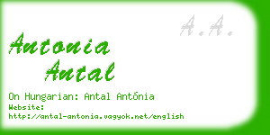 antonia antal business card